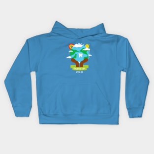 rainbow african happy Earth Day Kids Hoodie